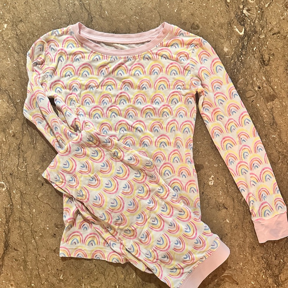 Little Sleepies Rainbow Pajamas - Pink and Multicolor